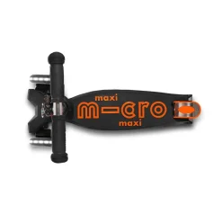 Micro Patinete Maxi Deluxe Led negro/naranja