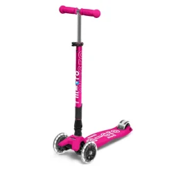 Micro Patinete maxi deluxe plegable Led rosa