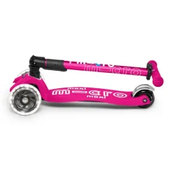 Micro Patinete maxi deluxe plegable Led rosa