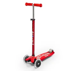 Micro Patinete Maxi Deluxe LED rojo