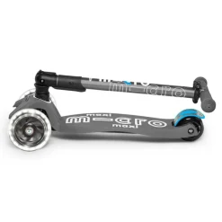 Micro Patinete maxi deluxe plegable Led gris vulcano