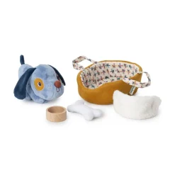 Lilliputiens Peluche perro Jules con cesta y accesorios tela