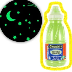 Cleopatre Pintura acrílica fosforescente 250ml.