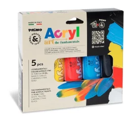 Primo Pintura acrílica set 5 colores en tubo de 75ml