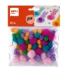 Apli Pompones colores tamaño surtido 50 unidades