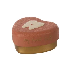 Maileg Portadientes de metal forma corazón rosa