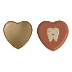 Maileg Portadientes de metal forma corazón rosa