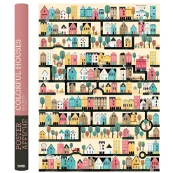 Londji Póster colorful houses 50x70cm