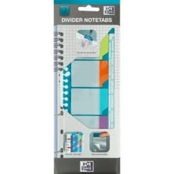 Oxford Regla con índices adhesivos reposicionable para carpeta anillas