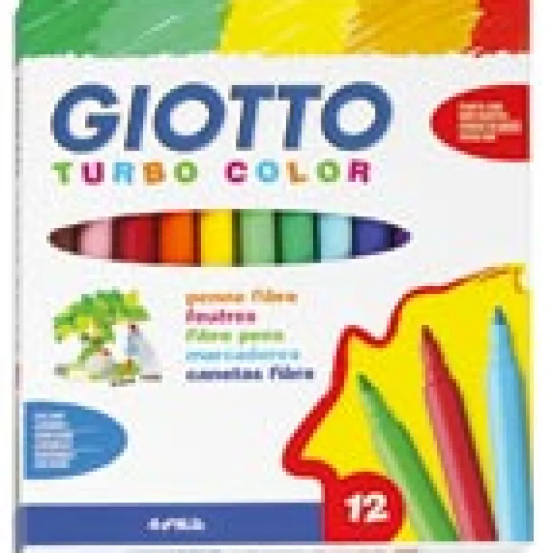 Fila Rotulador 12 colores, pack de10 estuches Giotto Turbo Color