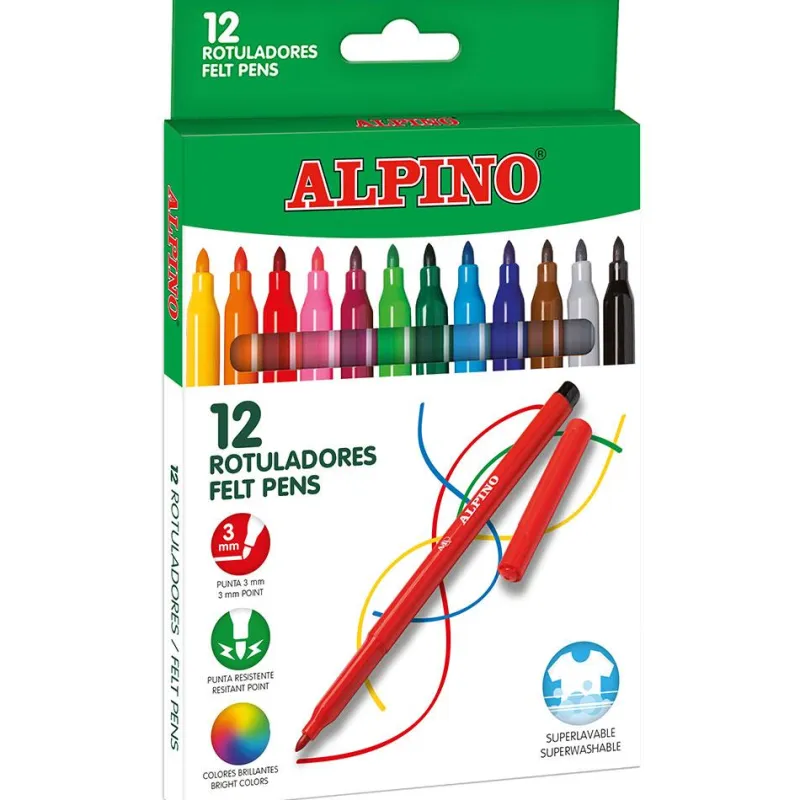 Alpino Rotulador 12 colores