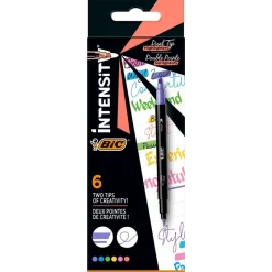 Bic Rotulador doble punta 6 colores Intensity