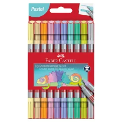 Faber castell Rotulador doble punta 10 colores pastel