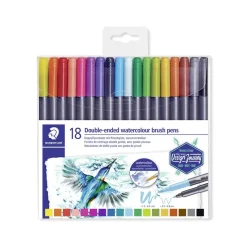 Staedtler Rotulador doble punta acuarelable 18 colores.