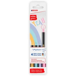 Edding Rotulador 1200 glitter 4 colores pastel