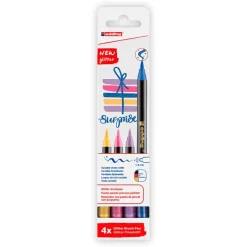 Edding Rotulador 1340 glitter brush 4 colores