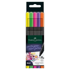 Faber castell Rotulador grip finepen 5 colores neón