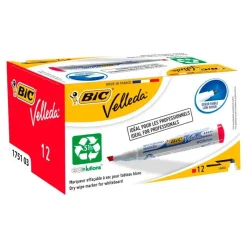 Bic Rotulador para pizarra blanca Velleda Marker rojo 12 unidades