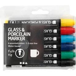 Creativ Company Rotulador para porcelana y vidrio 6 colores