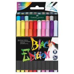 Faber castell Rotulador punta pincel 20 colores Black Edition