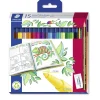 Staedtler Rotulador Triplus 15 colores con lápiz y con goma borrar