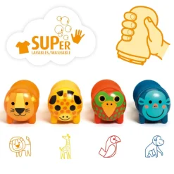 Djeco Sellos ergonómicos animales de la selva