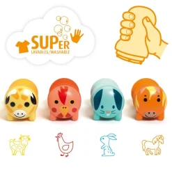 Djeco Sellos ergonómicos animales de granja