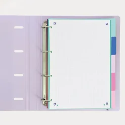 Oxford Separadores colores pastel tamaño A4 5 posiciones 4 taladros PP