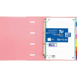 Oxford Separadores de colores tamaño A4 10 posiciones PP