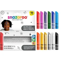 Snazaroo Set 12 barritas maquillaje 12 colores 7gr.