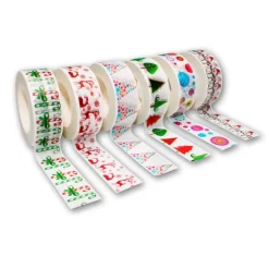 Loolipo Set 6 cintas adhesivas con diseños navideños 10mx15mm