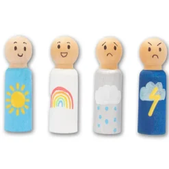 Loolipo Set 10 figuras de madera 7cm.