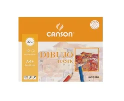 Canson Set 10 láminas de dibujo A4 con recuadro 130gr. Basik