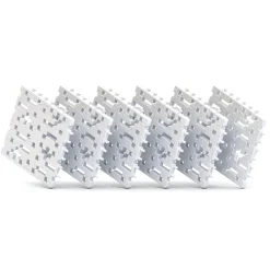 Meli Set 6 placas base basic color plateado soporte construcciones