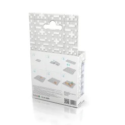 Meli Set 6 placas base basic color plateado soporte construcciones