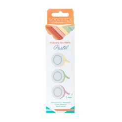 Loolipo Set 20 rollos de cinta adhesiva de colores pastel 10mx7mm