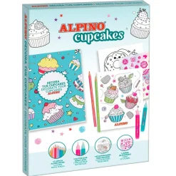 Alpino Set cupcakes decora con lápices de colores y pegatinas