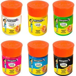 Cleopatre Set de 6 botes de témpera 50ml con pincel P´tit Pot Gouache