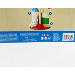 Melissa And Doug Set de accesorios de limpieza de madera
