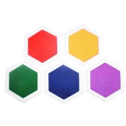 Loolipo Set de almohadillas con tinta para estampar grandes 5 colores