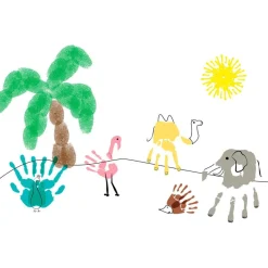 Loolipo Set de almohadillas con tinta para estampar grandes 5 colores