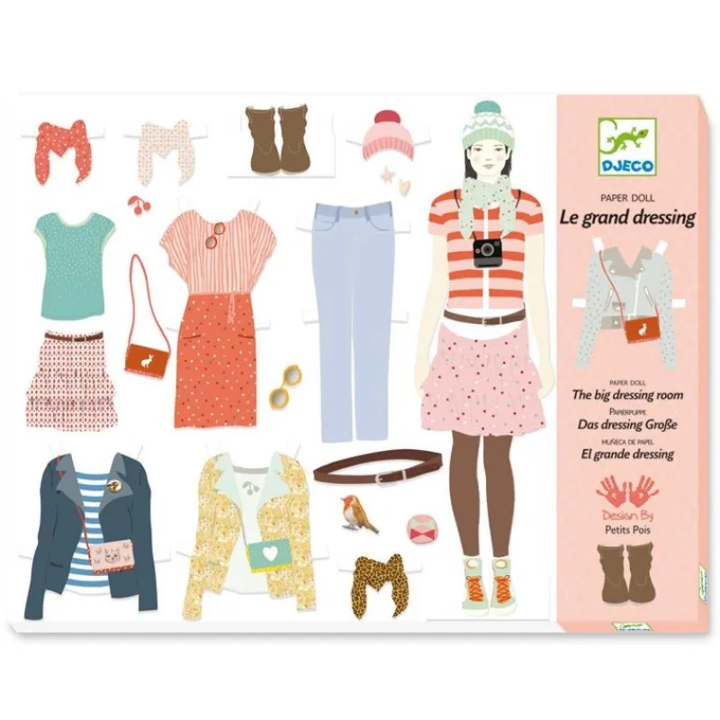 Djeco Set de recortables: el gran ropero