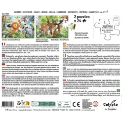 Calypto Set dos puzzles Animales salvajes 24 piezas