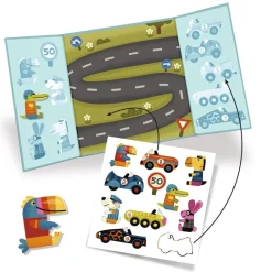 Djeco Set pegatinas gruesas removibles Vehículos