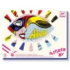 Djeco Set pintar rotuladores pincel y calcomanías superhéroes