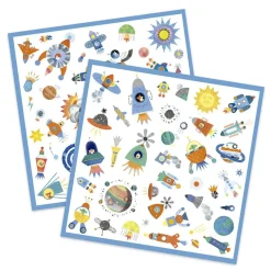 Djeco Sobre 160 pegatinas Espacio