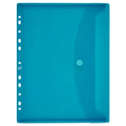 Oxford Sobre tamaño A4 PP translúcido multitaladro con cierre de velcro colores surtidos