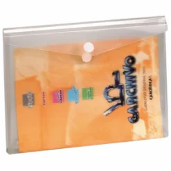 Carchivo Sobre tamaño folio PP transparente con lomo extensible y cierre con velcro.