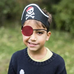 Great Pretenders Sombrero pirata tipo banda para cabeza con parche