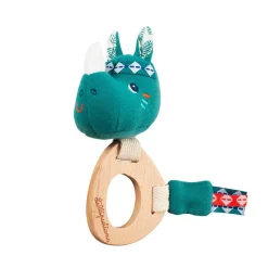Lilliputiens Sonajero madera rinoceronte